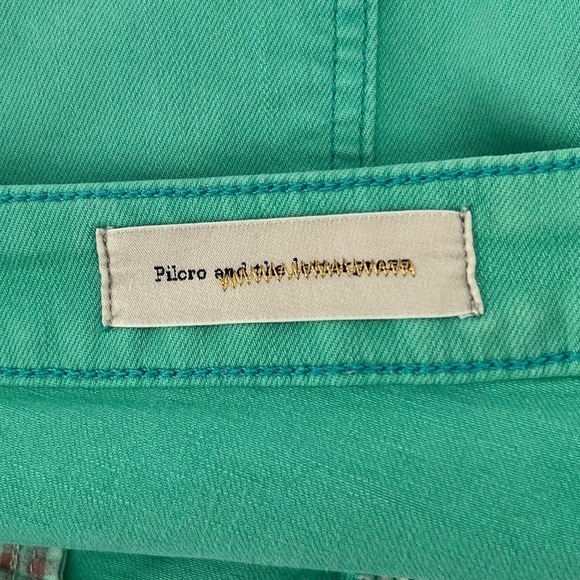 Pilcro And The Letterpress Green Straight Leg Ankle Jeans Size 32 Women's - Picture 2 of 7